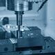 Close up view of injection molding machine for medical devices