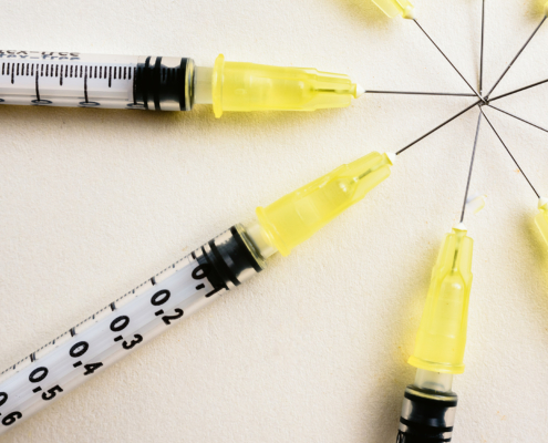 Fine syringes for use in medicine