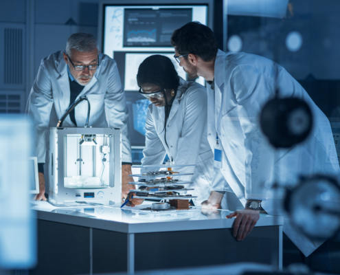 In Technology Research Laboratory_ Diverse Team of Industrial Scientists